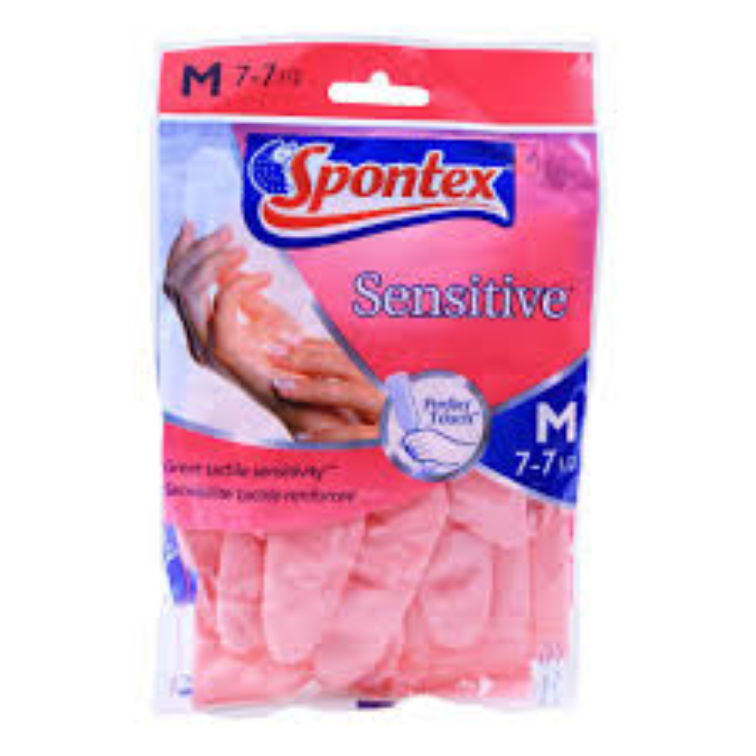 SPONTEX SENSITIVE GLOVES MEDIUM